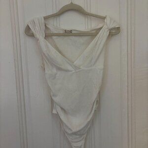 free people cross front body suit